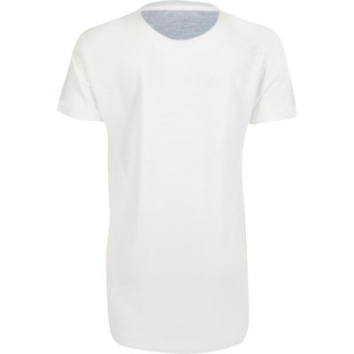 Boys white print t-shirt